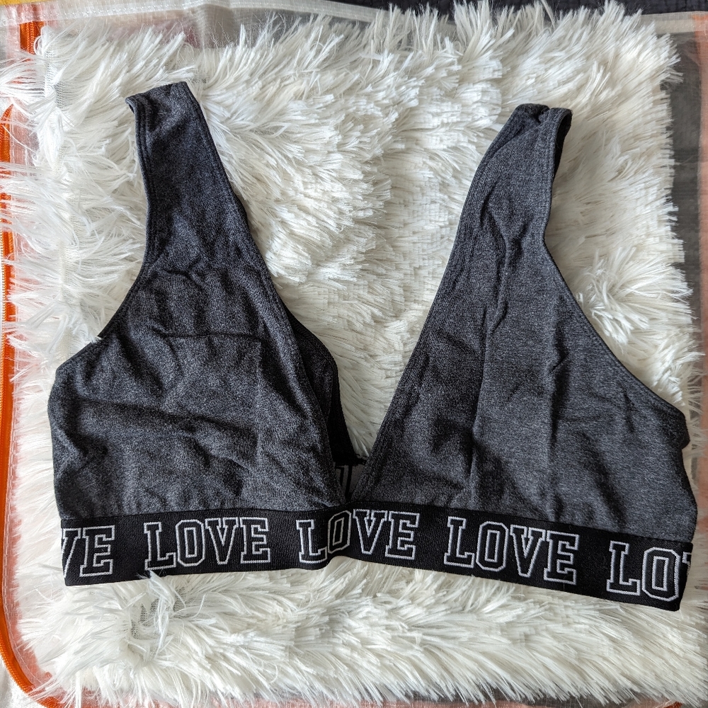 XL, bralette, minimal support, love